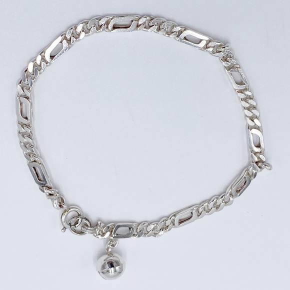Vintage Sterling Silver Bracelet With A Bell - Picture 1 of 8